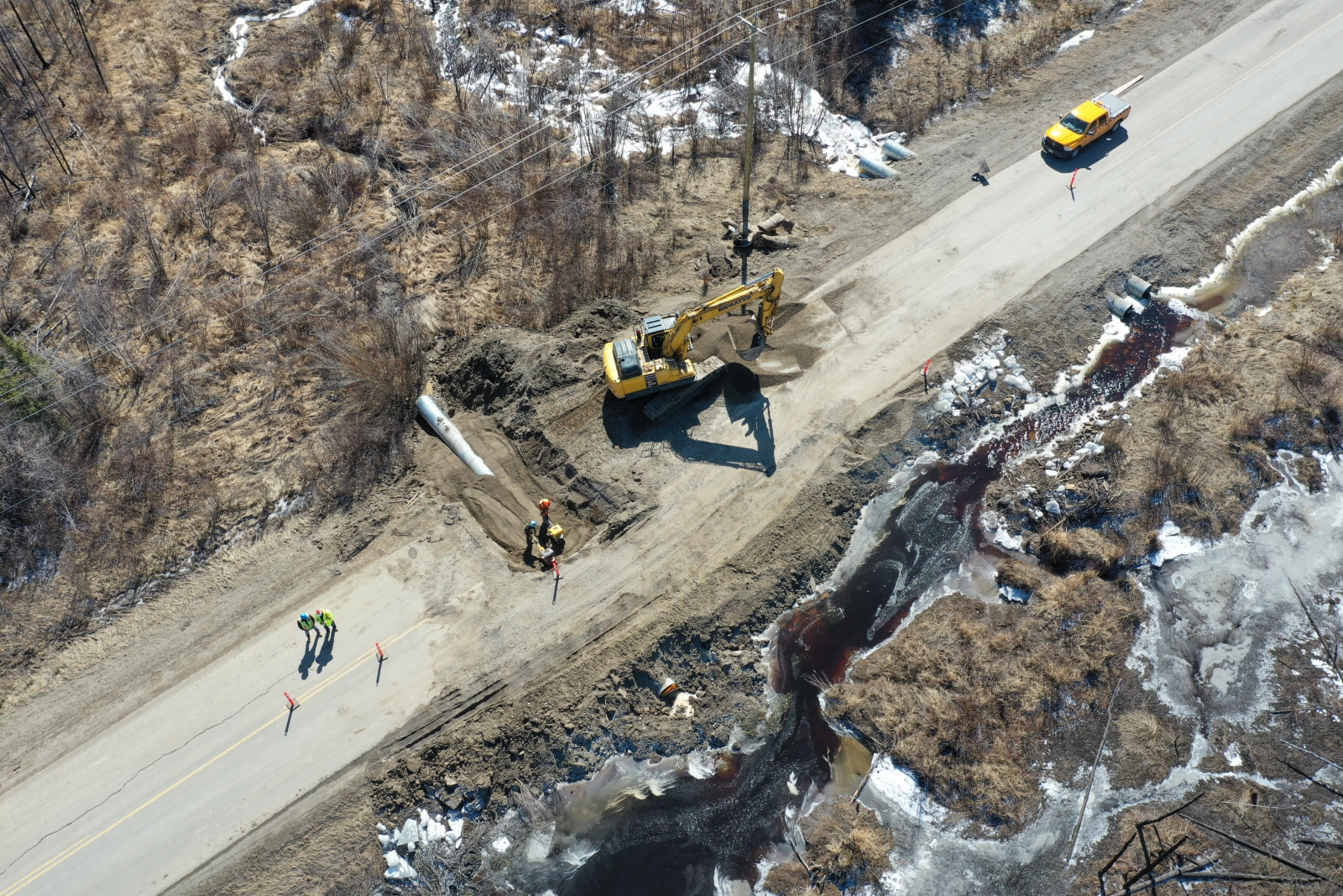 Dawson Road Maintenance replacing culverts in the North Peace