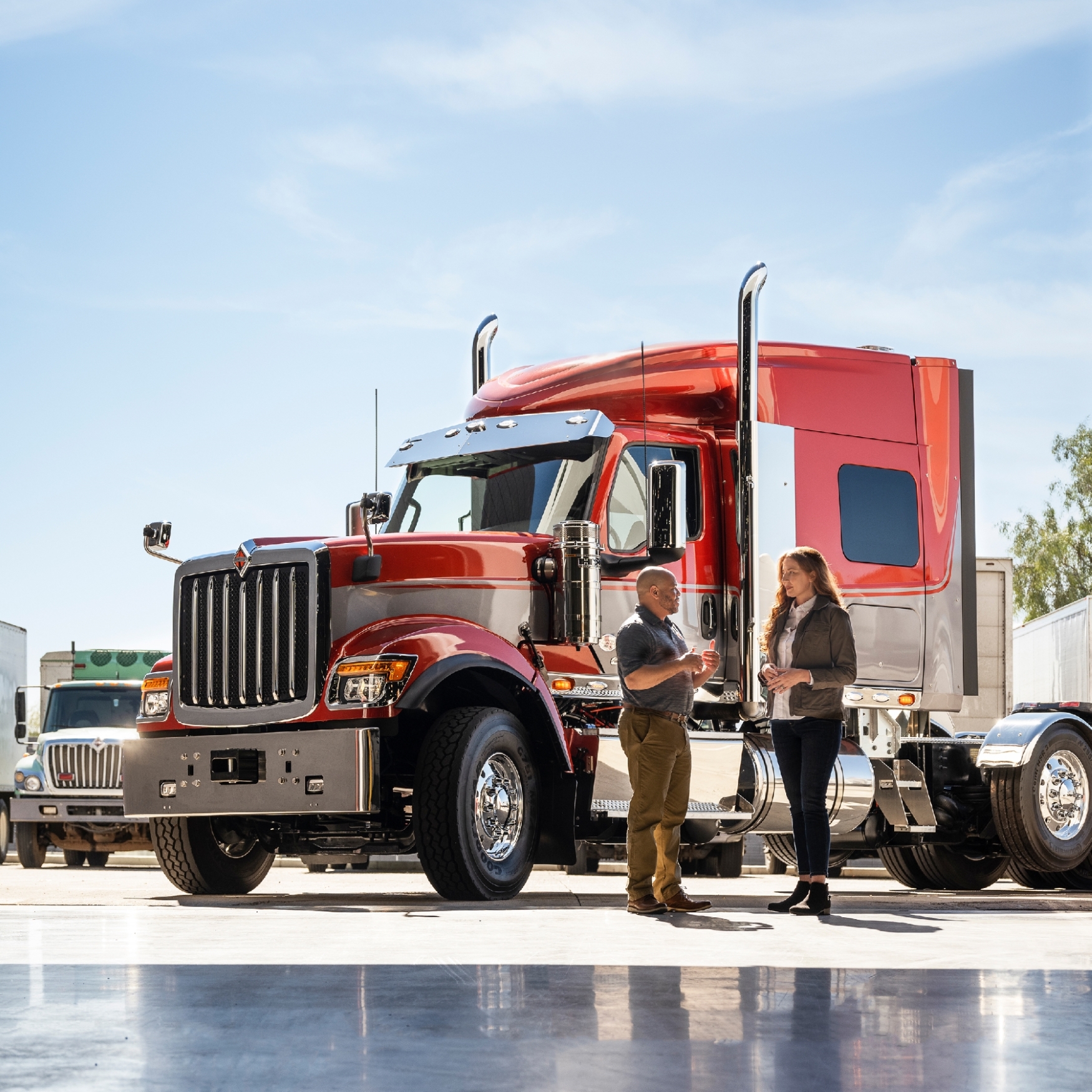 International Truck Service Shop, featuring the International HX Series.